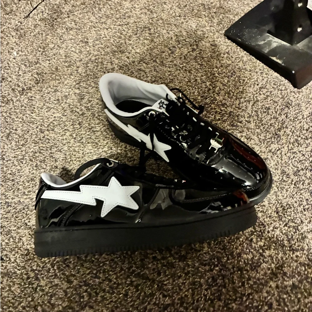 Bape Black and White Sneakers - Picture 5 of 7
